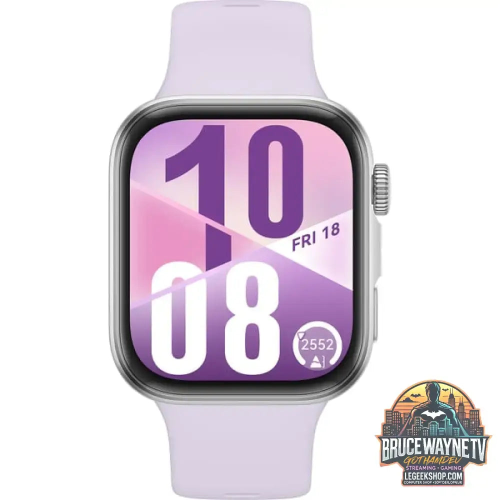 Huawei Watch Fit 4 (Seiya-B19F), Smartwatch silber, violettes Fluorelastomer-Armband - Huawei - vue 2