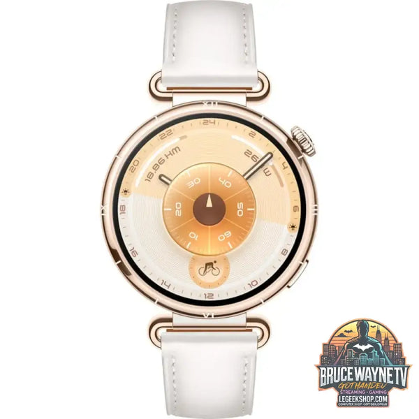 Huawei Watch GT 6 41mm (Konsu-B19L), Smartwatch gold, weißes Lederverbundarmband - Huawei