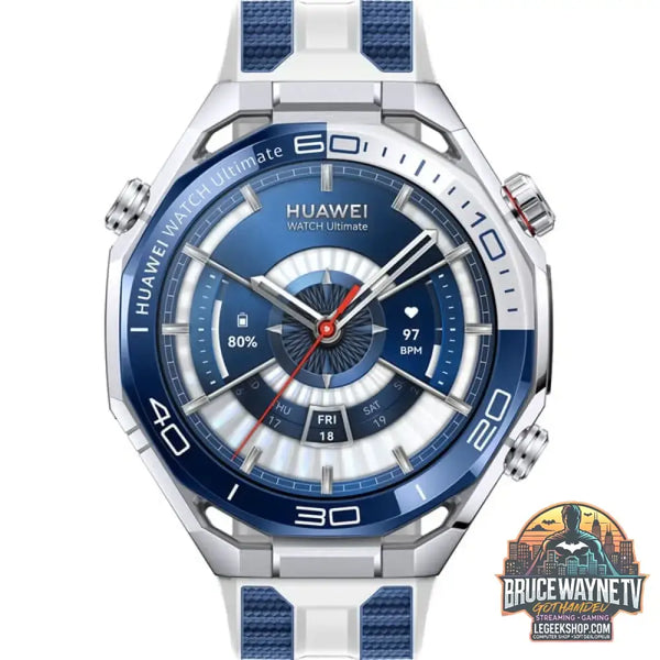 Huawei Watch Ultimate 2 (March-B29), Smartwatch blau/silber, zweifarbiges Fluorelastomerarmband - Huawei