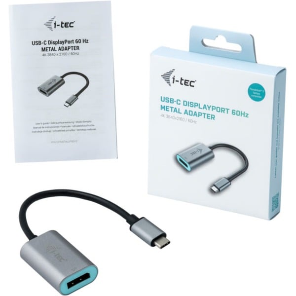 i-tec Adapter USB-C > Metal DisplayPort 4K / 60Hz - i-tec - vue 3