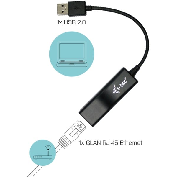 i-tec USB 2.0 Fast Ethernet Adapter Advance - i-tec - vue 4