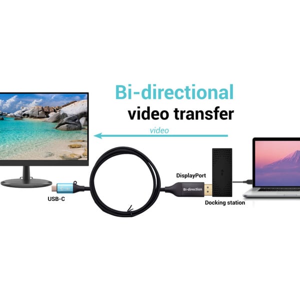 (€ 10,53 / 1 m) i-tec USB Adapterkabel, USB-C > DisplayPort, bi-direktional 8K/30Hz - i-tec - vue 2