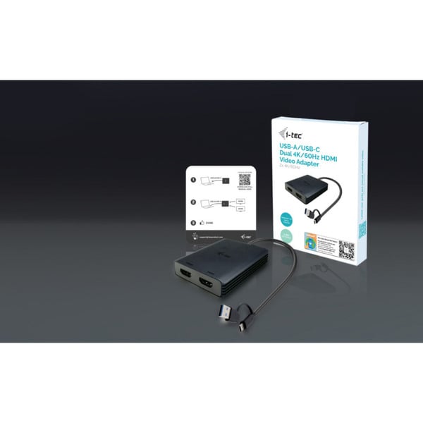 € 55,38 i-tec Video Adapter USB-A/USB-C > Dual HDMI 4K / 60Hz - i-tec - vue 4