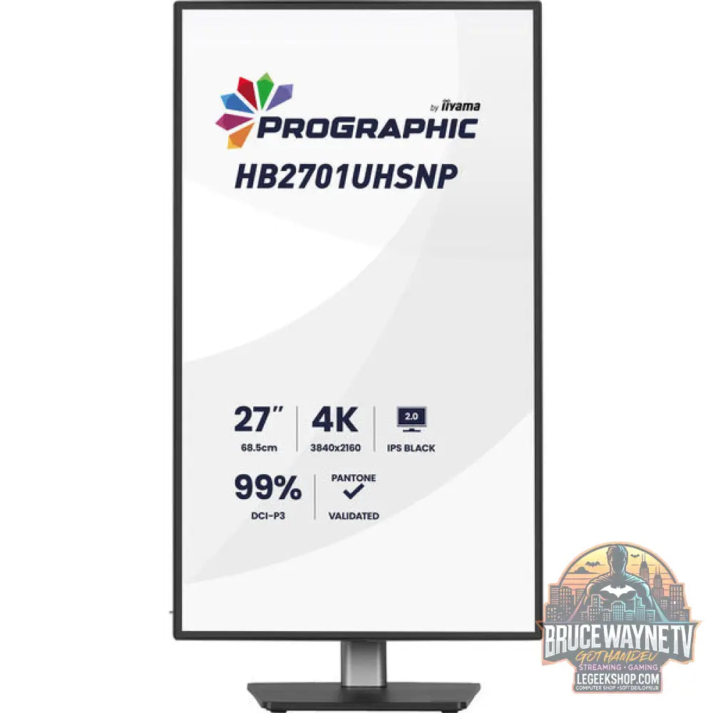 iiyama ProGraphic HB2701UHSNP-B1 27" 3840 × 2160 px IPS 60 Hz - iiyama - vue 3