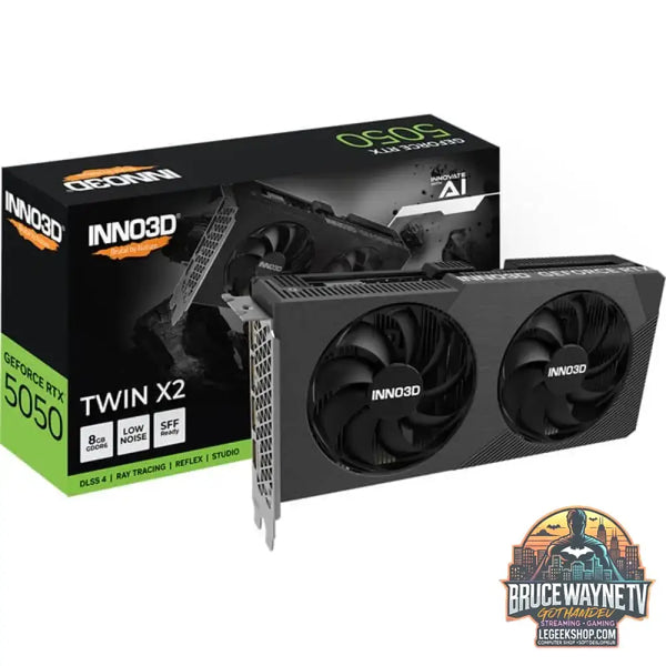 INNO3D GeForce RTX 5050 Twin X2 8GB, Grafikkarte DLSS 4, 3x DisplayPort, 1x HDMI 2.1 - INNO3D