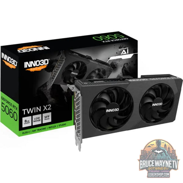 INNO3D GeForce RTX 5060 TWIN X2 8GB, Grafikkarte DLSS 4, 3x DisplayPort, 1x HDMI 2.1 - INNO3D