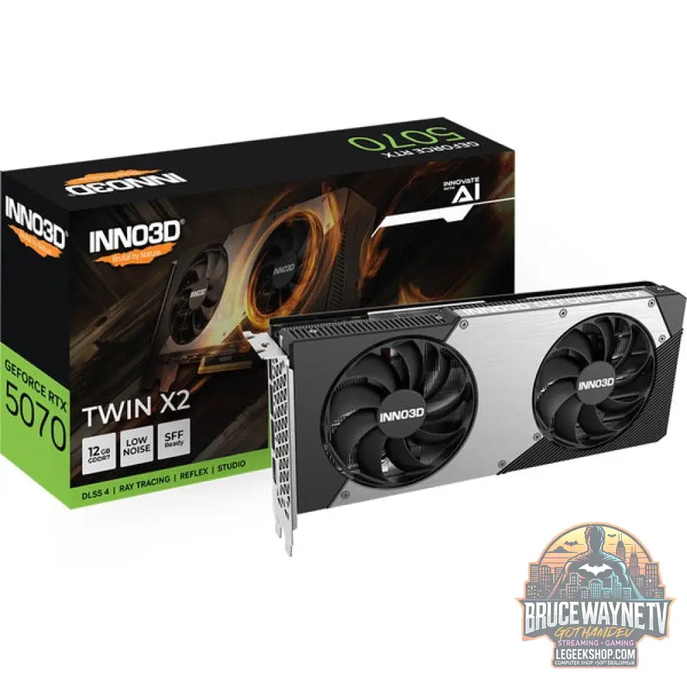 INNO3D GeForce RTX 5070 TWIN X2, Grafikkarte DLSS 4, 3x DisplayPort, 1x HDMI 2.1 - INNO3D - vue 4
