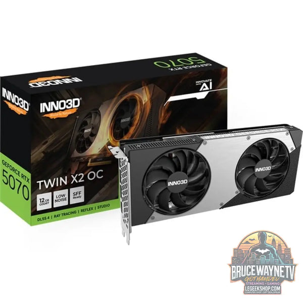 INNO3D GeForce RTX 5070 TWIN X2 OC, Grafikkarte noir, DLSS 4, 3x DisplayPort, 1x HDMI 2.1 - INNO3D