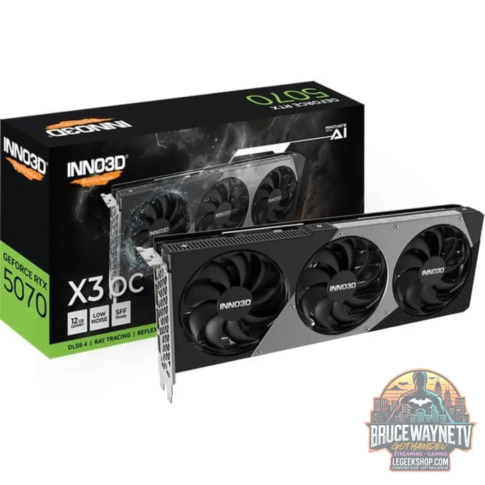 INNO3D GeForce RTX 5070 X3 OC, Grafikkarte DLSS 4, 3x DisplayPort, 1x HDMI 2.1 - INNO3D - vue 4