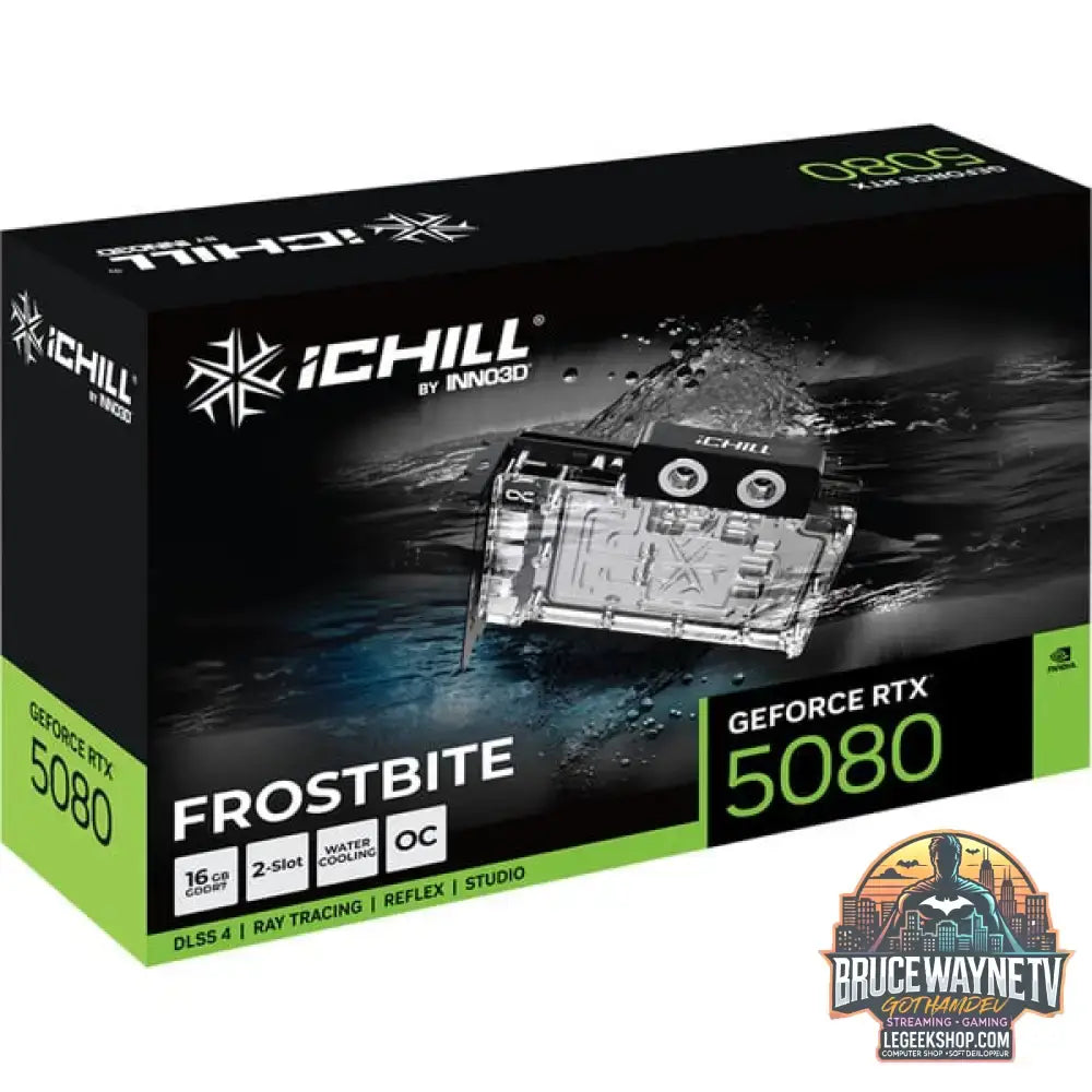INNO3D GeForce RTX 5080 ICHILL FROSTBITE, Grafikkarte DLSS 4, 3x DisplayPort, 1x HDMI 2.1 - INNO3D - vue 11