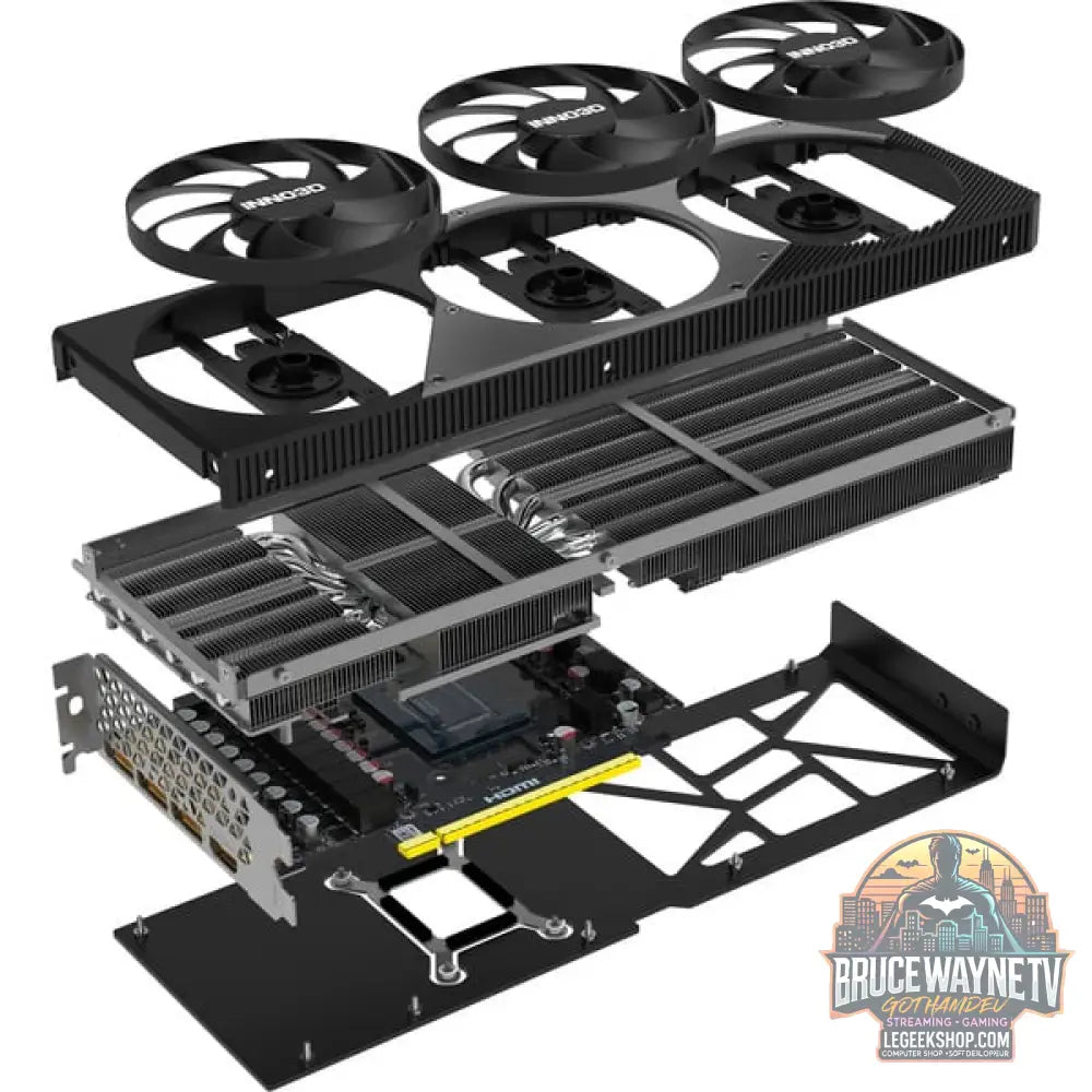 INNO3D GeForce RTX 5080 X3, Grafikkarte DLSS 4, 3x DisplayPort, 1x HDMI 2.1 - INNO3D - vue 13