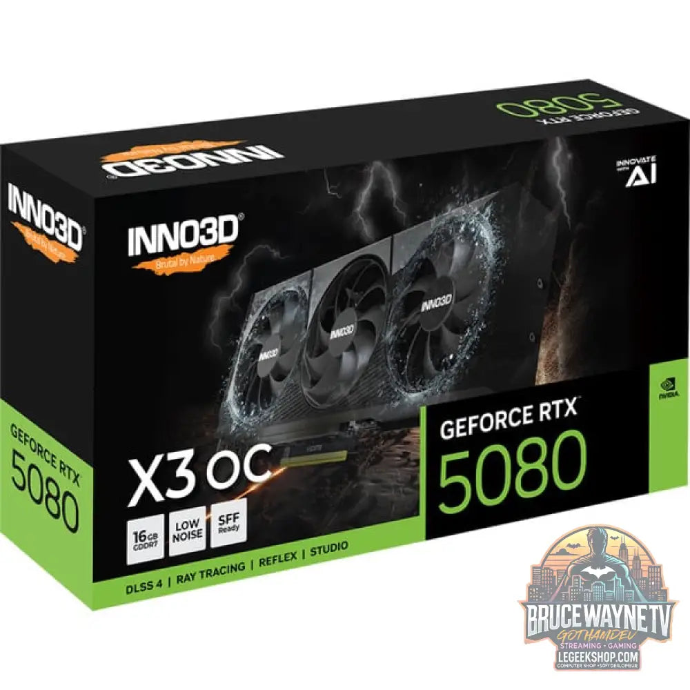 INNO3D GeForce RTX 5080 X3 OC, Grafikkarte DLSS 4, 3x DisplayPort, 1x HDMI 2.1 - INNO3D - vue 17