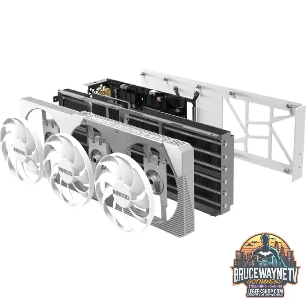 INNO3D GeForce RTX 5080 X3 OC WHITE, Grafikkarte blanc, DLSS 4, 3x DisplayPort, 1x HDMI 2.1 - INNO3D - vue 14