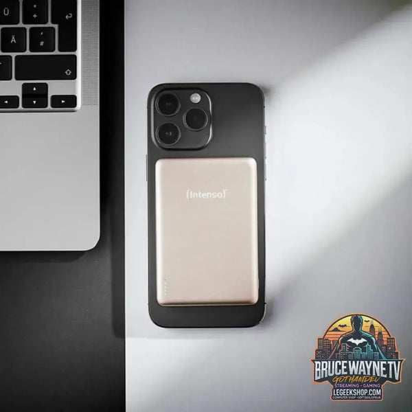 Intenso Magnetic Wireless Powerbank MW10000 Champagner champagner, 10.000 mAh, MagSafe, PD - Stromquelle: Steckdose, USB-C