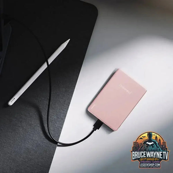 Intenso Magnetic Wireless Powerbank MW10000 Rosé rosa, 10.000 mAh, MagSafe, PD - Stromquelle: Steckdose, USB-C