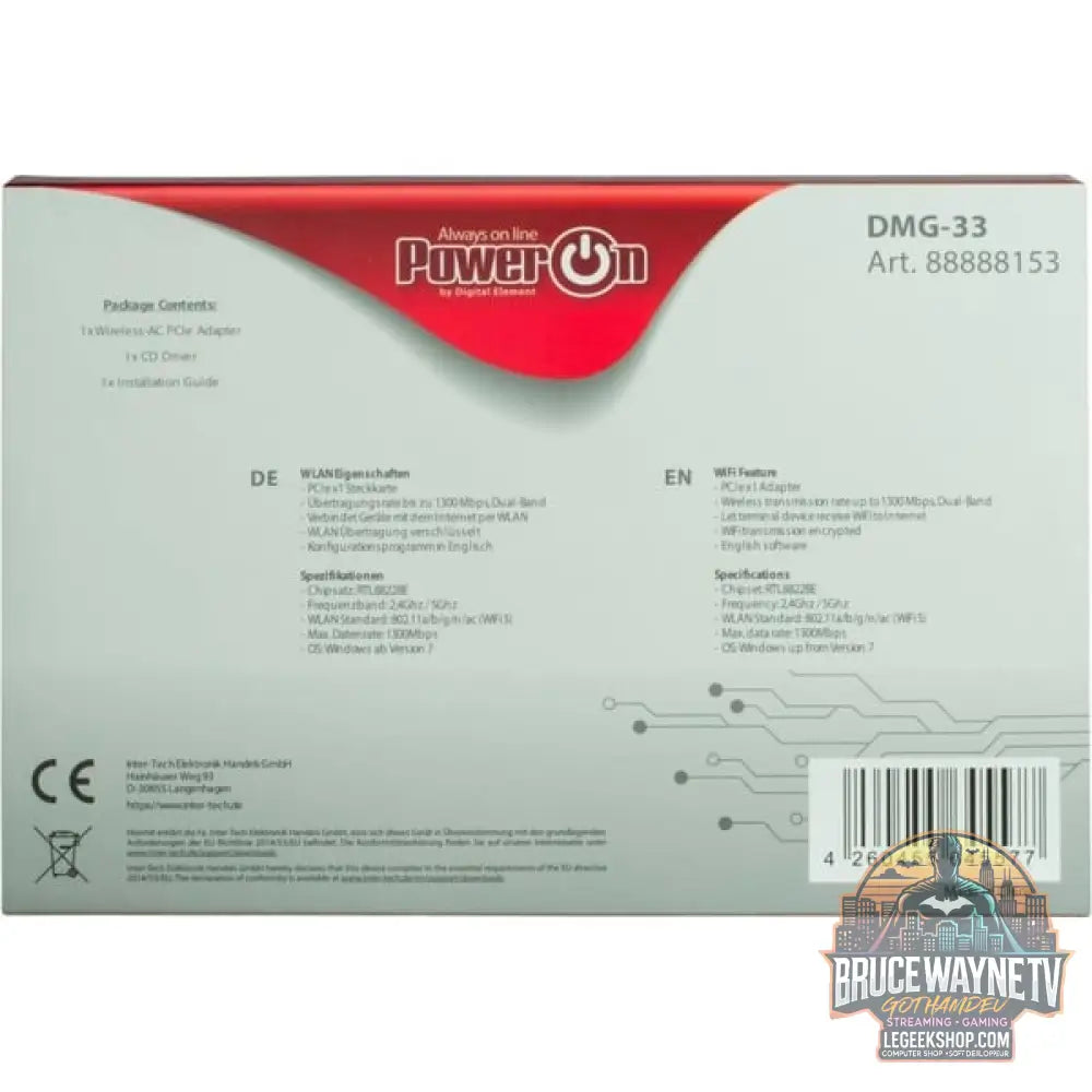 Inter-Tech DMG-33, adaptateur Wi-Fi - Inter-Tech - vue 4