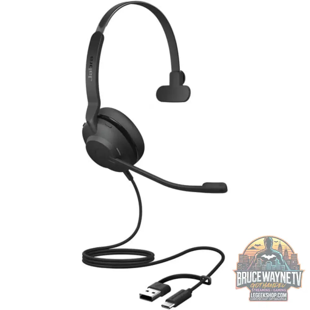 Jabra Evolve2 30 SE, Headset noir, UC, USB-C et USB-A, Mono - Jabra - vue 3