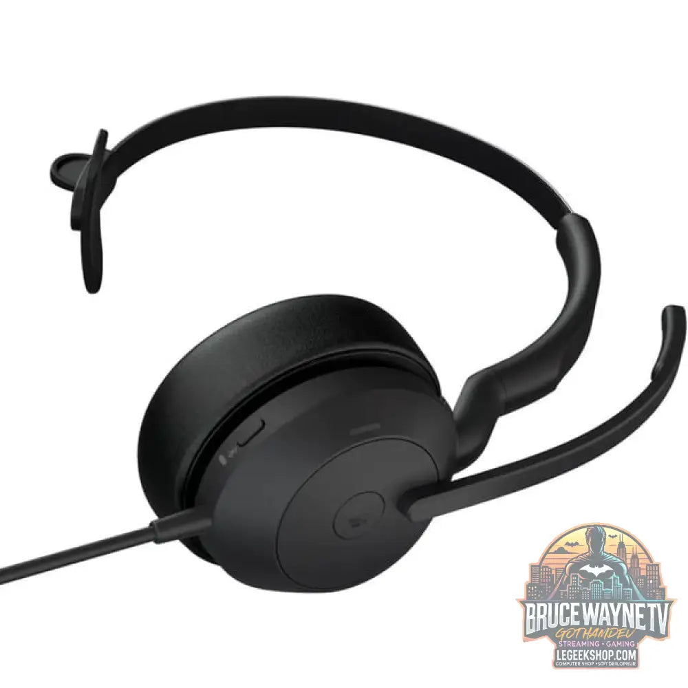 Jabra Evolve2 50, Headset noir, Microsoft Teams Version, Bluetooth 5.2, USB-C et USB-A, Mono - Jabra - vue 4