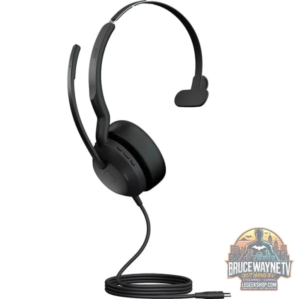 Jabra Evolve2 50, Headset noir, Mono, Microsoft Teams, USB-C - Jabra - vue 2