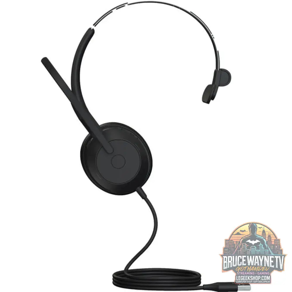 Jabra Evolve2 50, Headset noir, Mono, UC, USB-A - Jabra - vue 3