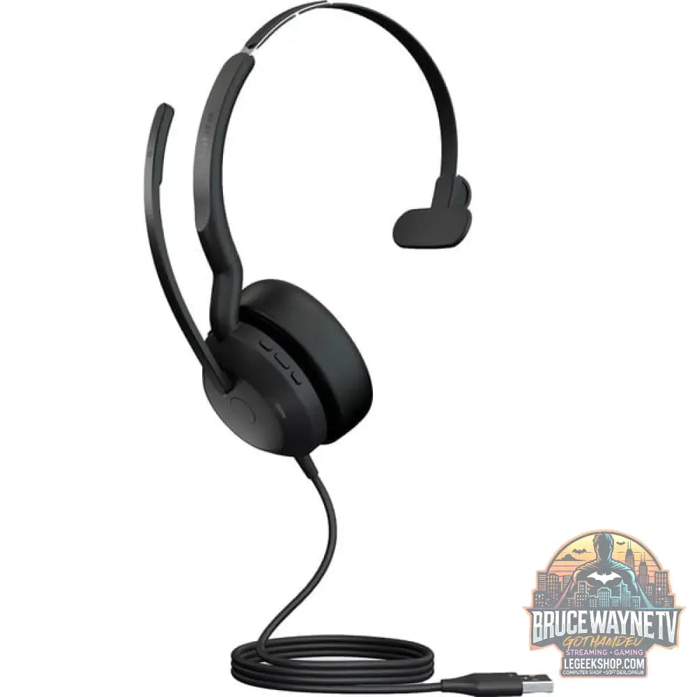 Jabra Evolve2 50, Headset noir, Mono, UC, USB-A - Jabra - vue 2
