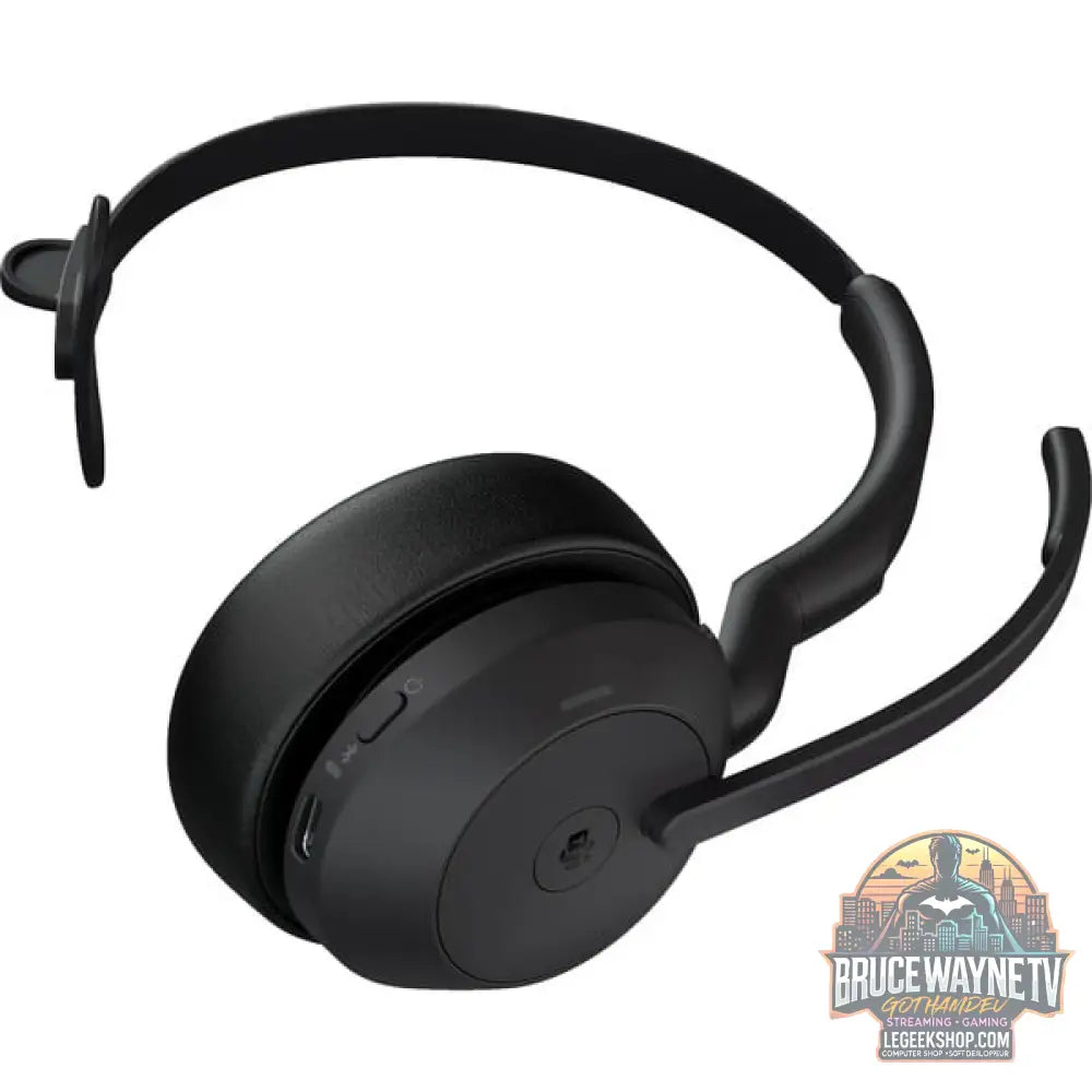 Jabra Evolve2 55, Headset noir, Mono, Microsoft Teams, USB-C, Link380c - Jabra - vue 5