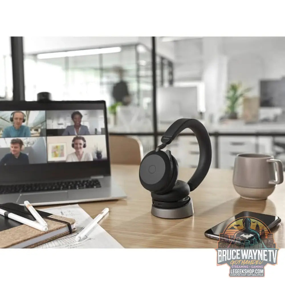 Jabra Evolve2 75, Headset noir, Link380a, MS - Jabra - vue 10