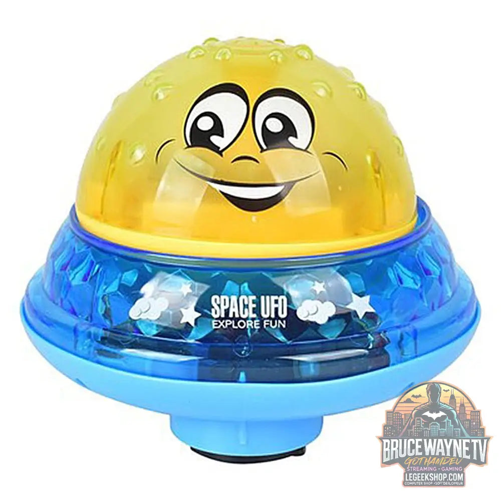 Jouet Bain Enfant Jet Eau Lumières Rotation Piscine Douche - Yellow blue - Jouet Bain