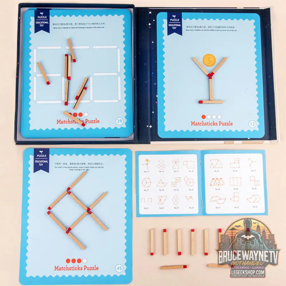 Jouet Éducatif Montessori Bois Réflexion Logique Enfant - A - Jouet Éducatif