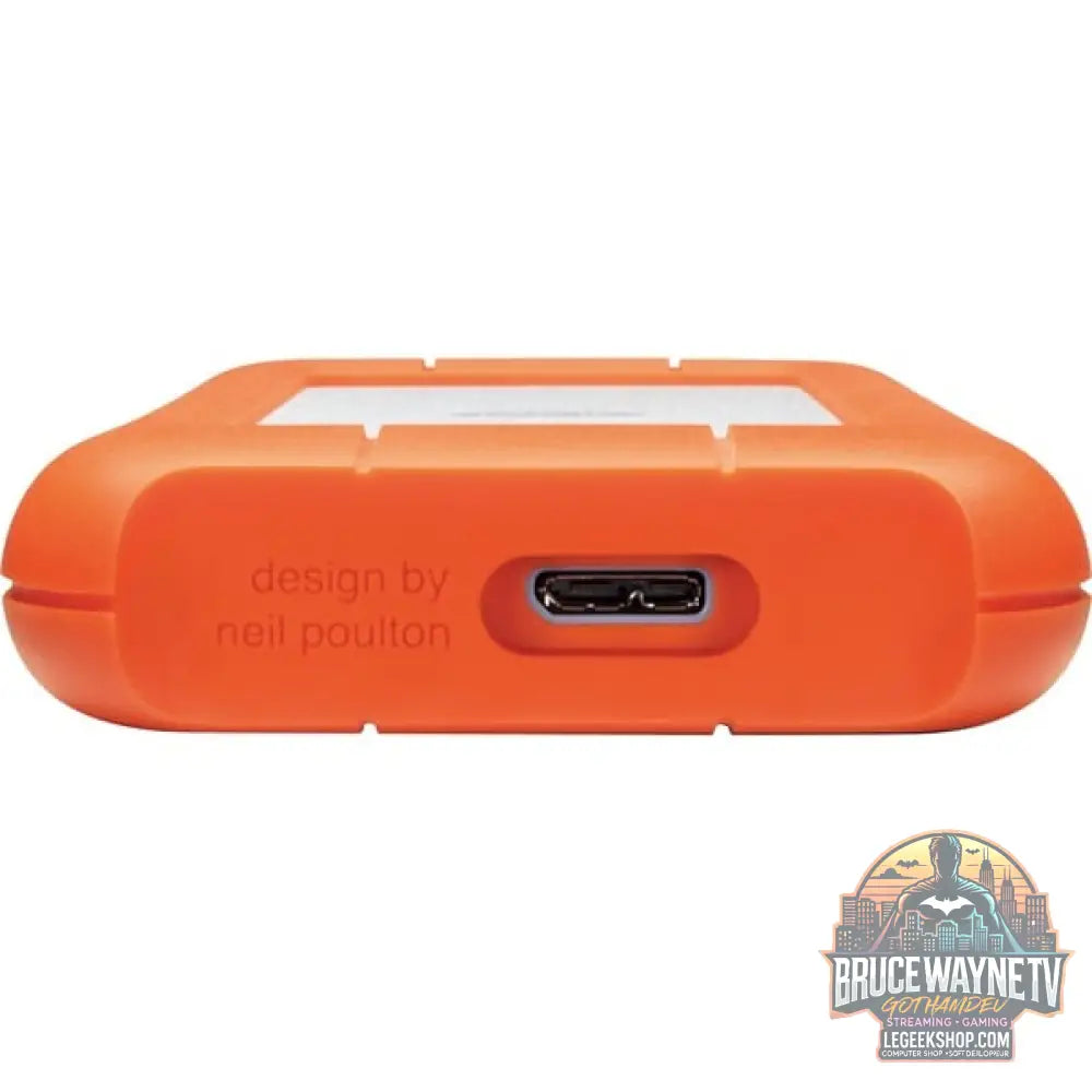 LaCie Rugged Mini 5 TB, Externe Festplatte argent/orange, Micro-USB-B 3.2 Gen 1 (5 Gbit/s) - LaCie - vue 3
