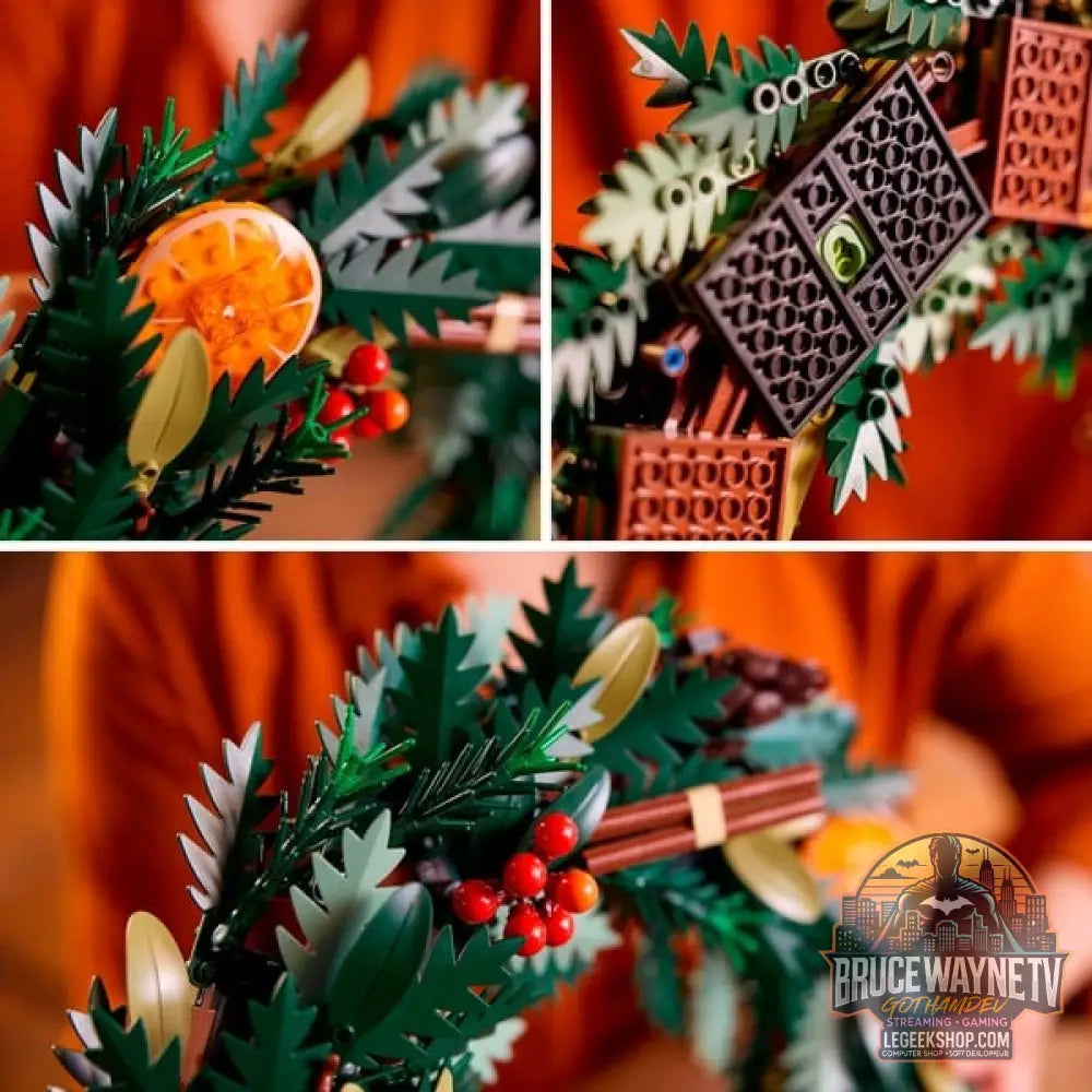 LEGO 10340 Icons Weihnachtskranz, jeu de construction - LEGO - vue 6
