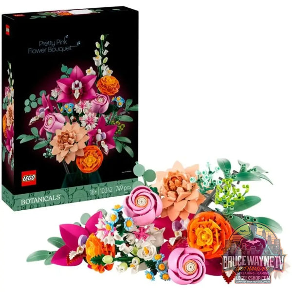 LEGO 10342 Botanicals Schöner Rosafarbener Blumenstrauß, jeu de construction - LEGO