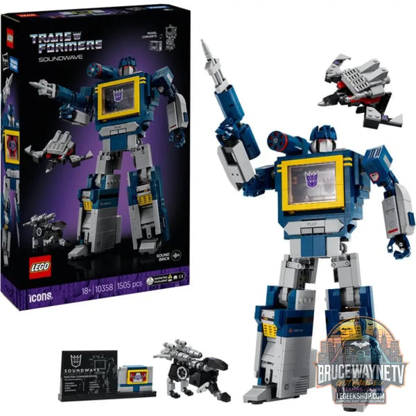 LEGO 10358 Icons Transformers: Soundwave, jeu de construction - LEGO