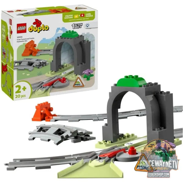 LEGO 10425 DUPLO Town Eisenbahntunnel et Schienen Erweiterungsset, jeu de construction - LEGO