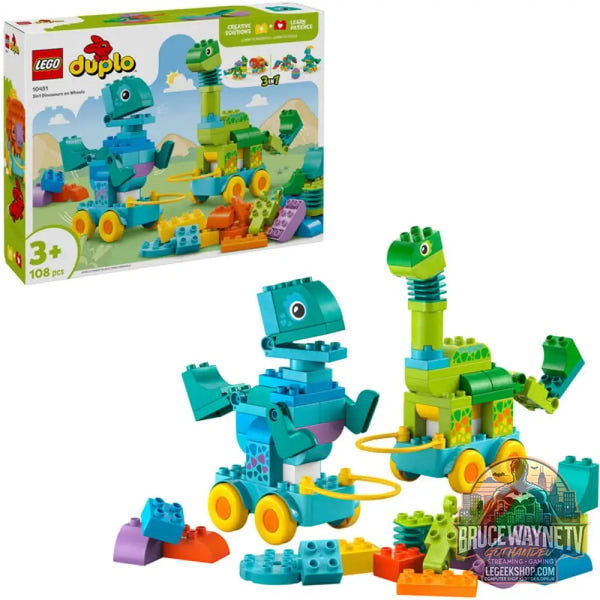 LEGO 10451 DUPLO Town Dinos auf Rädern 3-in-1-Set, jeu de construction - LEGO