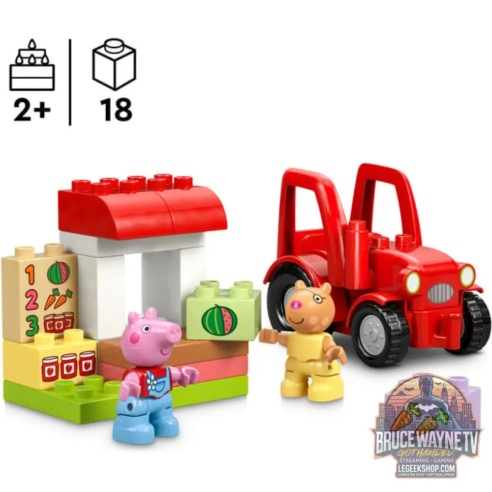 LEGO 10468 DUPLO Peppa Wutz Traktor et Marktstand, jeu de construction - LEGO - vue 3
