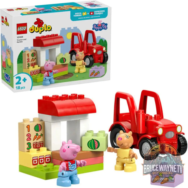 LEGO 10468 DUPLO Peppa Wutz Traktor et Marktstand, jeu de construction - LEGO