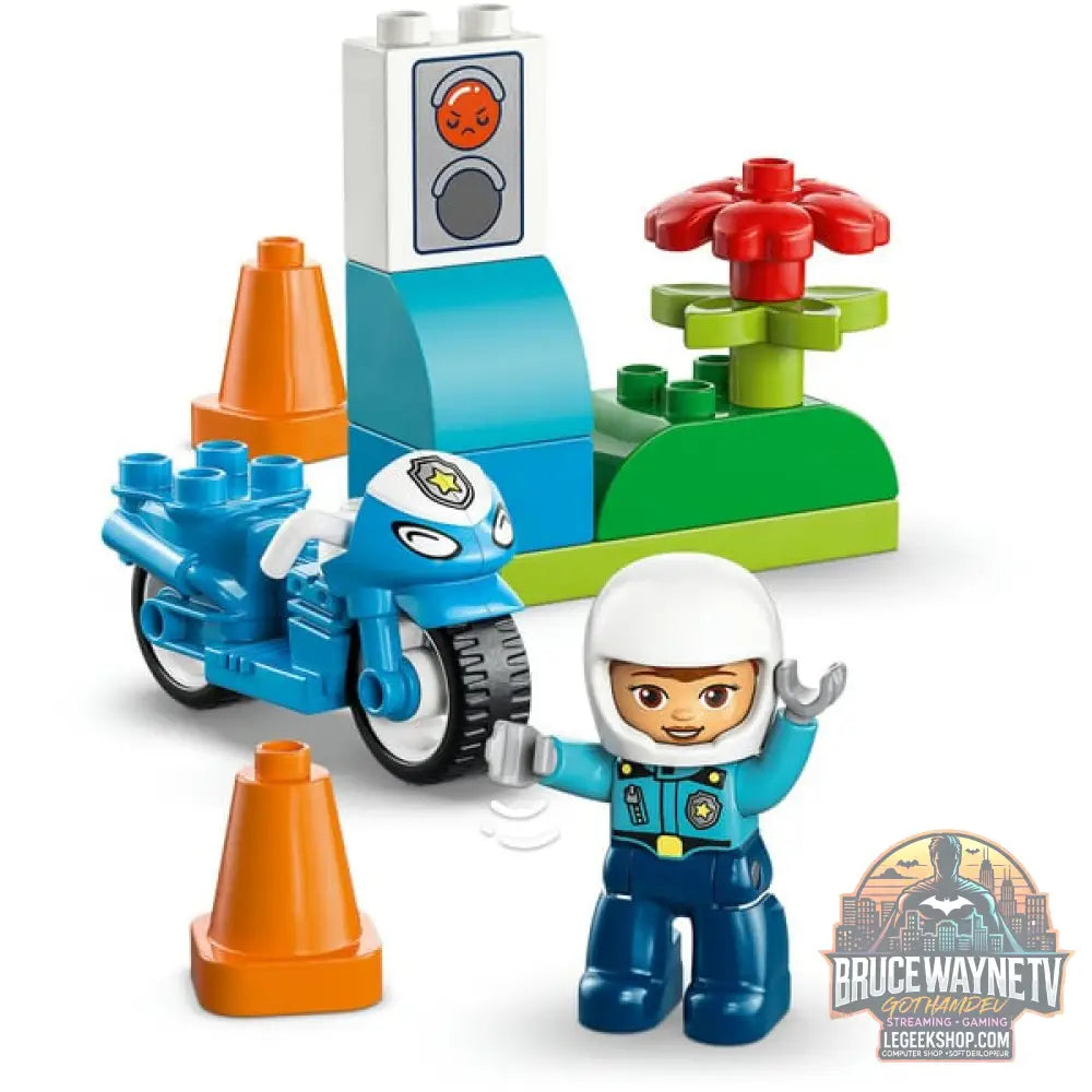 LEGO 10471 DUPLO Town Blaues Polizeimotorrad, jeu de construction - LEGO - vue 5