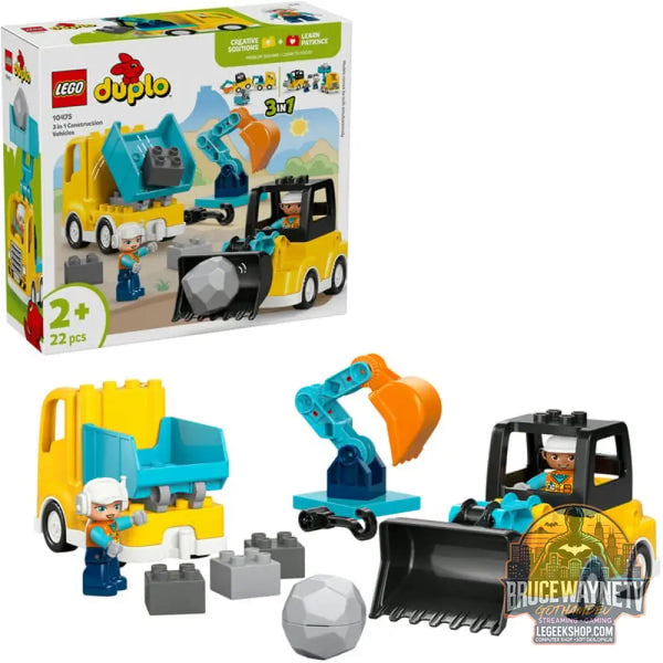 LEGO 10475 DUPLO Town Baufahrzeuge - 3-in-1-Set, jeu de construction - LEGO