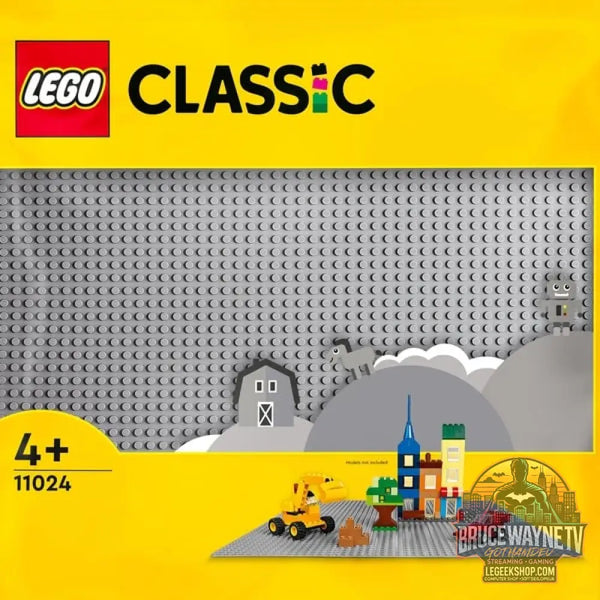 LEGO 11024 Classic Graue Bauplatte, jeu de construction gris, Quadratische Grundplatte avec 48x48 Noppen - LEGO