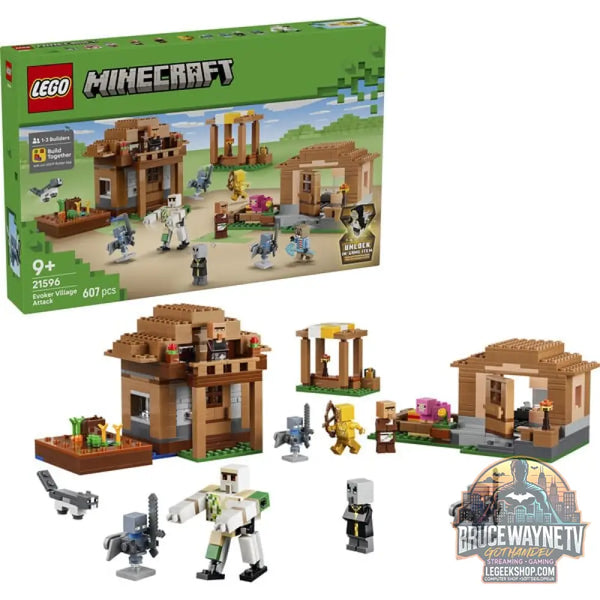 LEGO 21596 Minecraft Angriff des Magiers auf das Dorf, jeu de construction - LEGO
