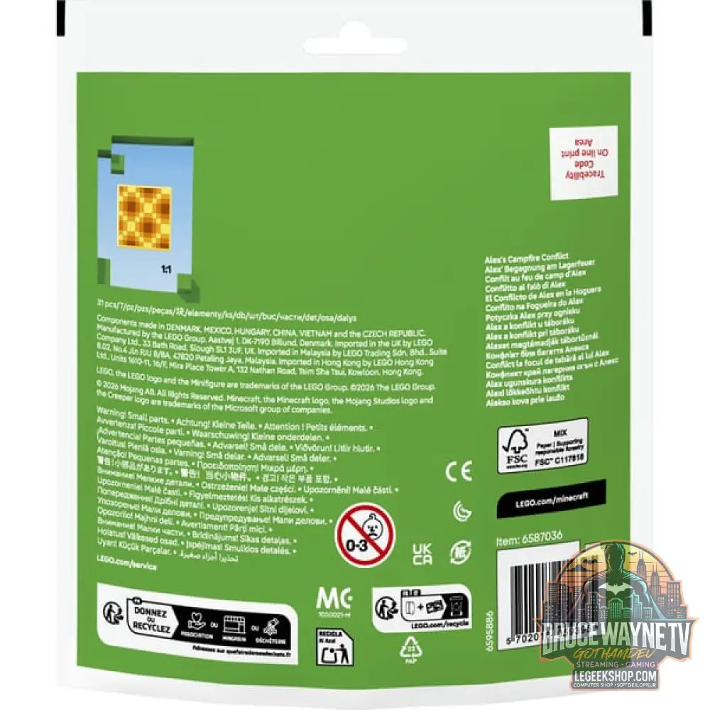 LEGO 30732 Minecraft Alex’ Begegnung am Lagerfeuer, jeu de construction Polybag - LEGO - vue 3