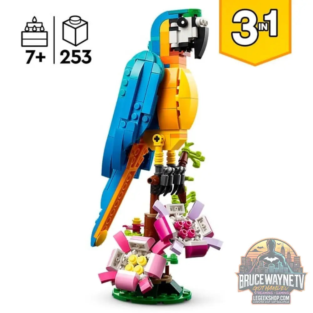 LEGO 31136 Creator 3-in-1 Exotischer Papagei, jeu de construction - LEGO - vue 3