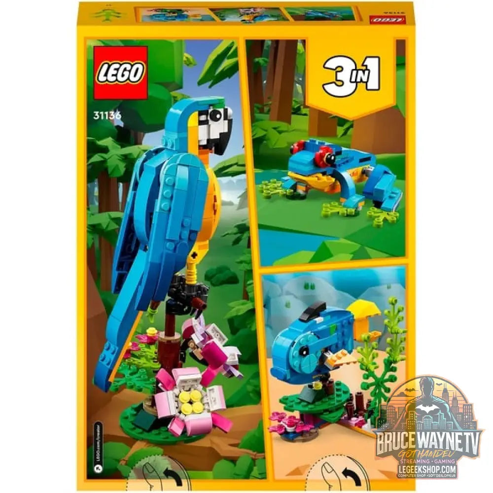 LEGO 31136 Creator 3-in-1 Exotischer Papagei, jeu de construction - LEGO - vue 9