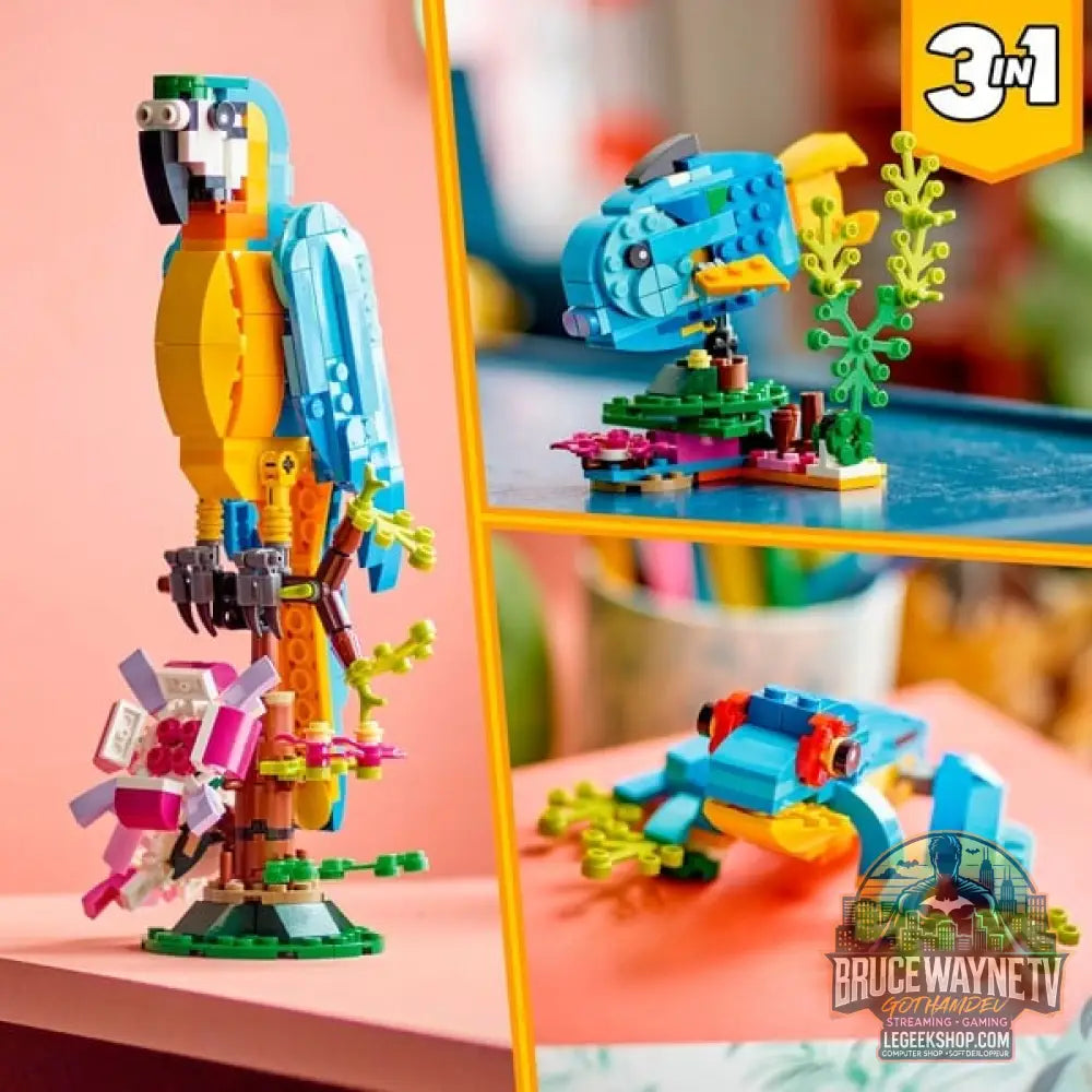 LEGO 31136 Creator 3-in-1 Exotischer Papagei, jeu de construction - LEGO - vue 6