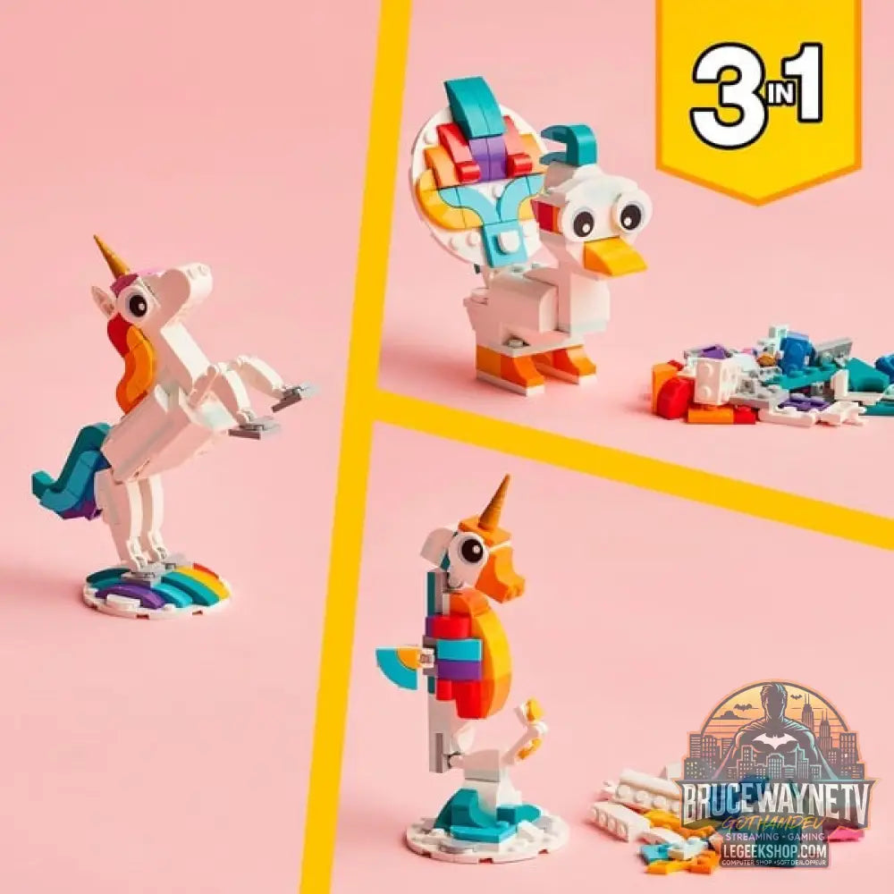 LEGO 31140 Creator 3-in-1 Magisches Einhorn, jeu de construction - LEGO - vue 6