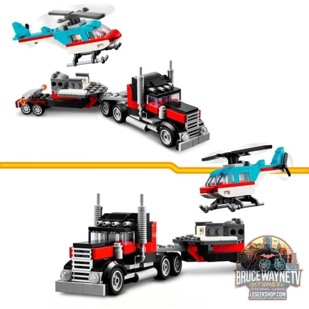 LEGO 31146 Creator 3-in-1 Tieflader avec Hubschrauber, jeu de construction - LEGO - vue 3