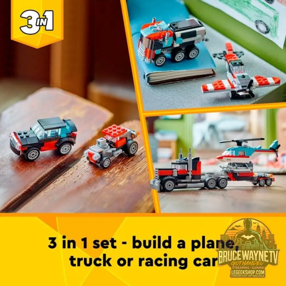 LEGO 31146 Creator 3-in-1 Tieflader avec Hubschrauber, jeu de construction - LEGO - vue 10
