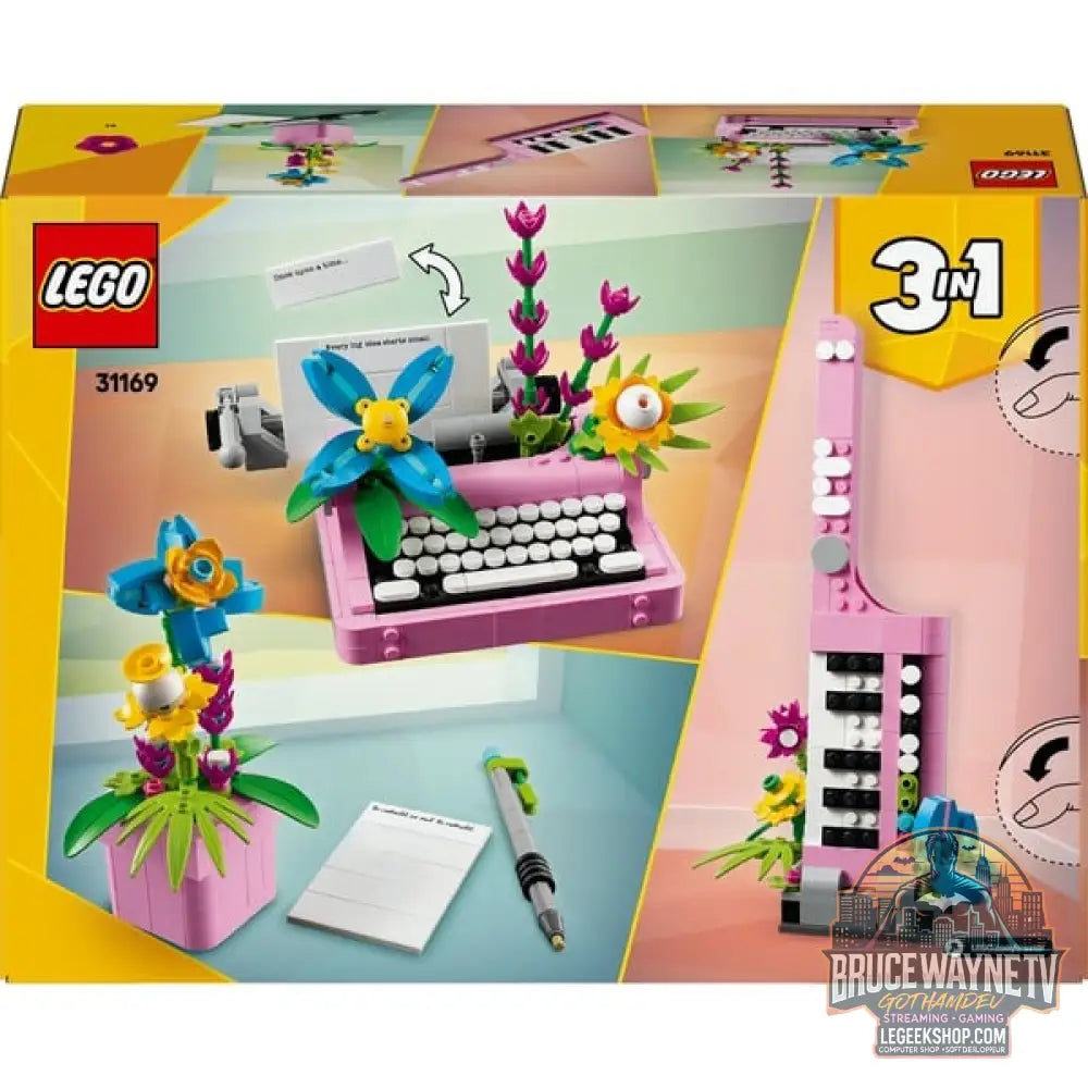 LEGO 31169 Creator 3-in-1 Schreibmaschine avec Blumen, jeu de construction - LEGO - vue 7