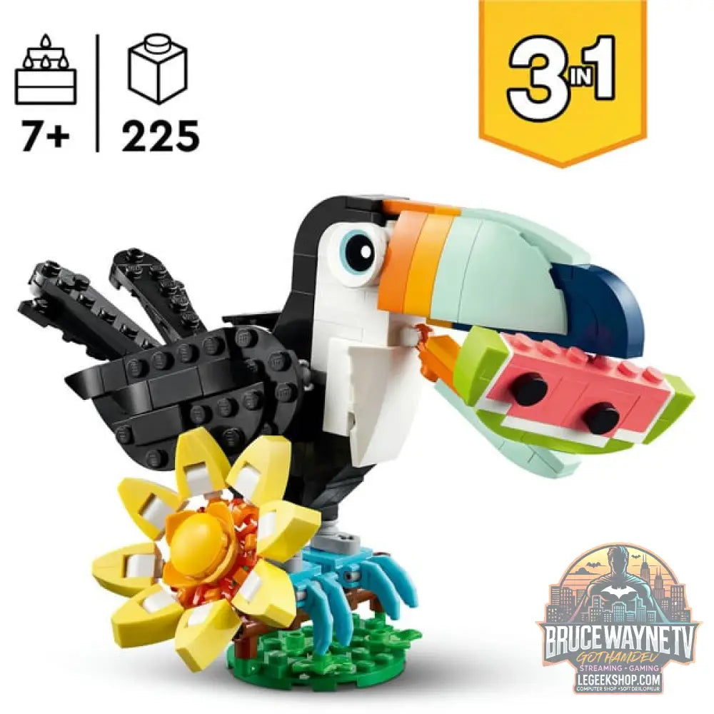 LEGO 31173 Creator 3-in-1 Wilde Tiere: Tropischer Tukan, jeu de construction - LEGO - vue 3